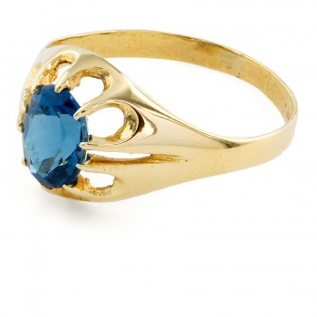 9ct gold Blue Topaz Ring size S